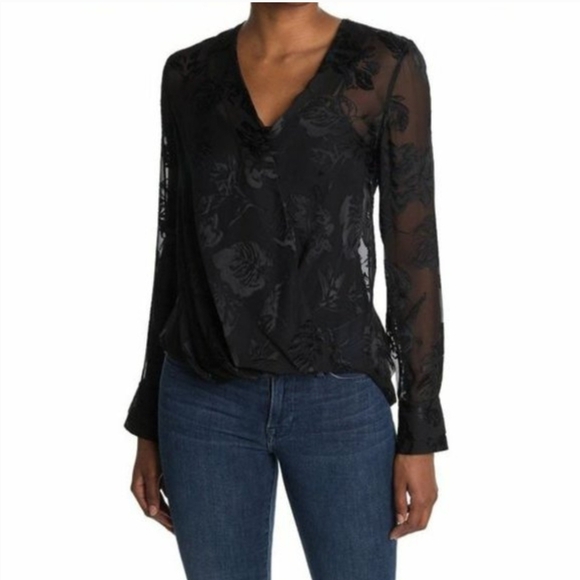 ❤️ NWOT! RAG & BONE SILK FLORAL VICTOR BLOUSE BLACK MEDIUM